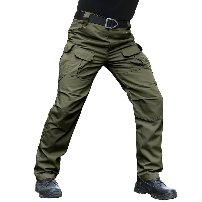 Hiwise Men's Stretch Tactical Pants Water Resistant Ripstop Cargo Pants Outdoor Lightweight EDC Work Hiking Pants