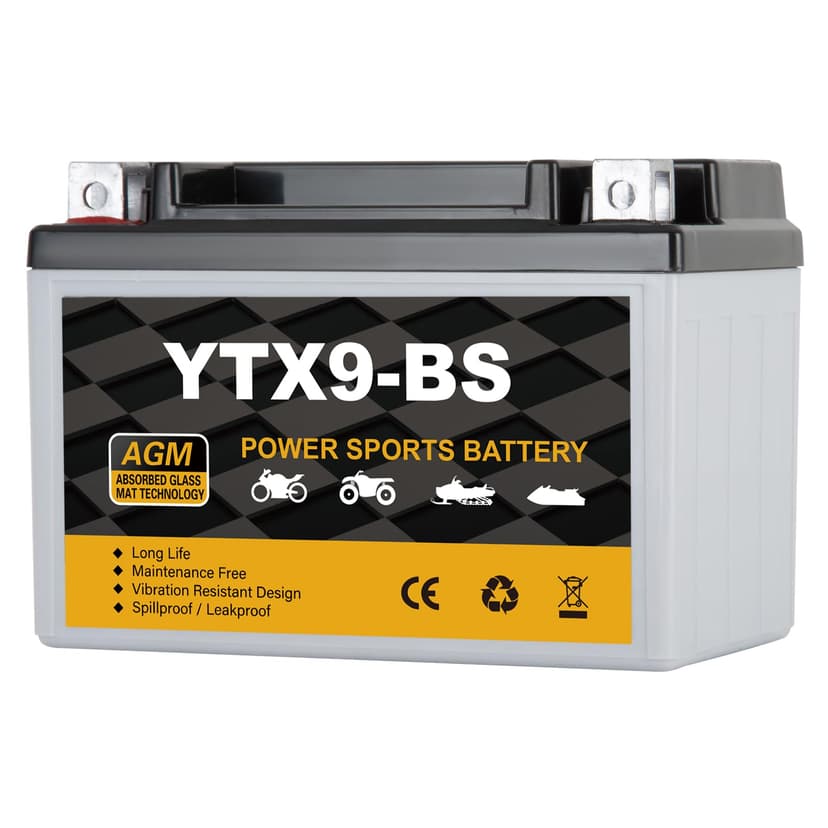 Daakmax YTX9-BS Motorcycle Battery 12V 8Ah, 120 CCA Sealed AGM Rechargeable Maintenance Free Battery, Replacement for ATV, Scooter, Dirt Bike, ETX9, CTX9-BS