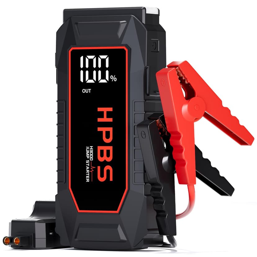Car Battery Jump Starter, 7000A Peak Jump Starter Battery Pack for Up to All Gas and 10L Diesel Engines, 12V Portable Jump Starter Box with 3.0" LCD Display(Dark Red)