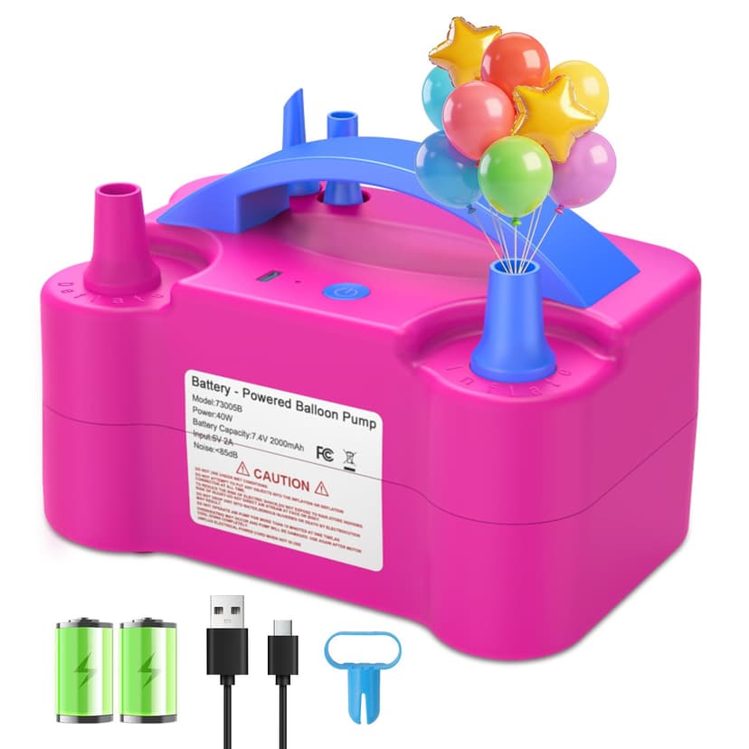 IDAODAN Electric Balloon Pump, Portable Electric Balloon Blower Machine Inflator Air Pump for Party Decorations
