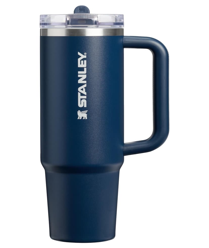 STANLEY Quencher ProTour Flipstraw Tumbler, 30 oz, Dark Navy | Built-In Straw & Handle | Cupholder Compatible for Travel | Leakproof Insulated Stainless Steel Cup | BPA-Free