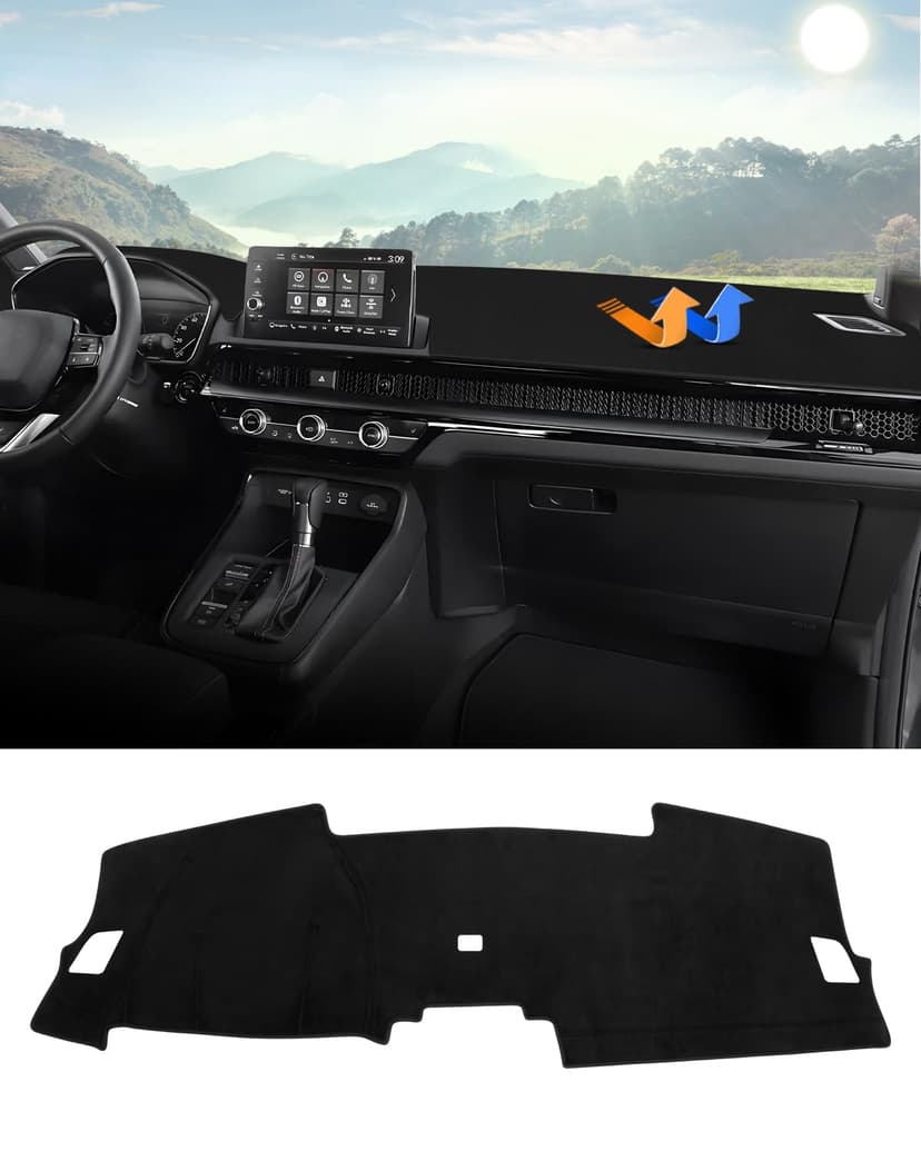 Autorder Dashboard Cover Mat for 2023 2024 2025 2026 Honda CR-V CRV Accessories Dash Cover Flannel Dash Mat Sunshade Glare UV Rays Protector(Without Hud)