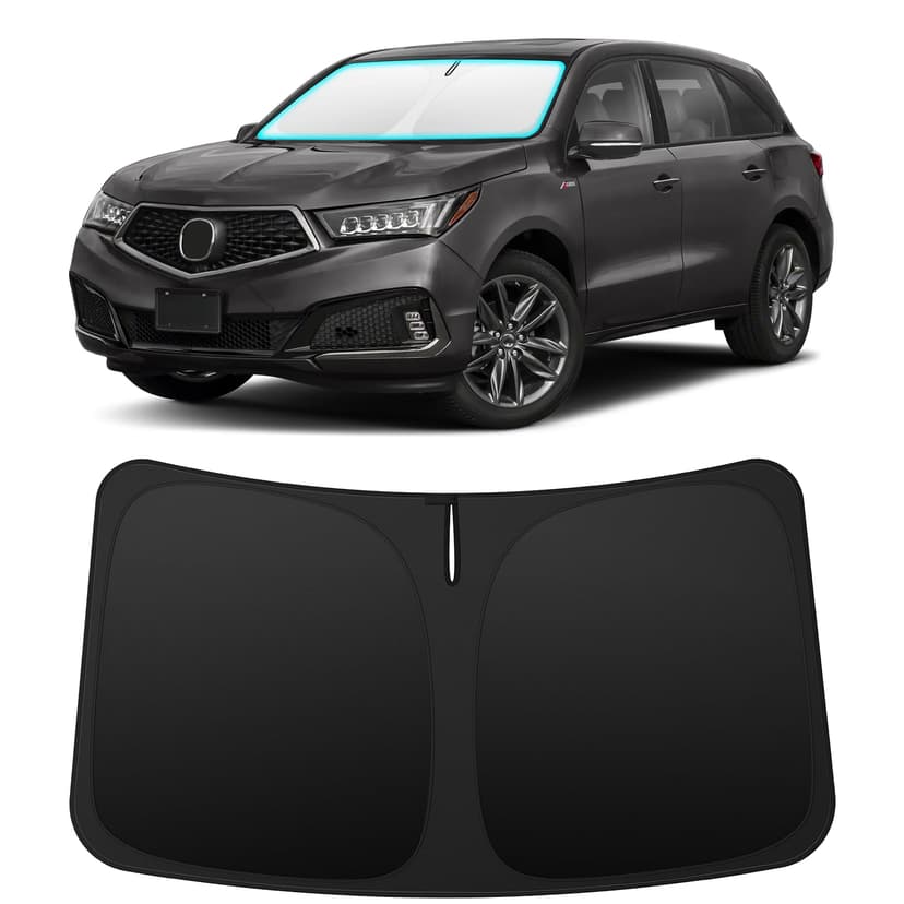 INSAUTO Custom Fit Windshield Sun Shade Accessories for Acura MDX 2014-2020, Foldable Front Window Sunshade, UV & Heat Reflector, Keeps Interior Cool, Includes Storage Bag