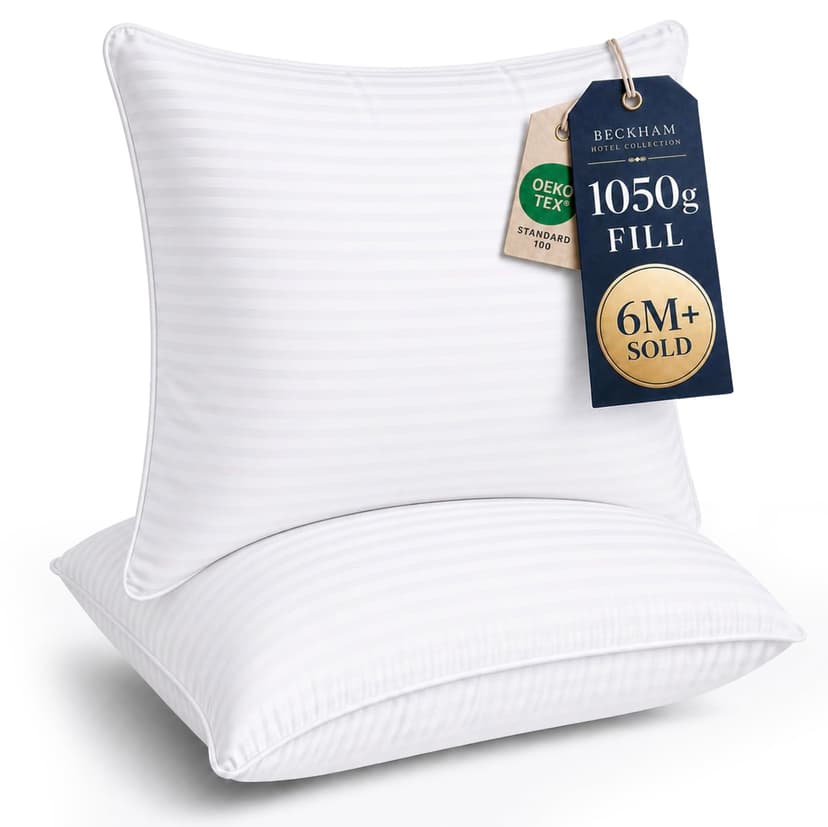 Beckham Hotel Collection Euro Size Throw Pillows (Set of 2), 26 x 26 | Down Alternative Pillow Insert for Bed, Couch, and Sofa