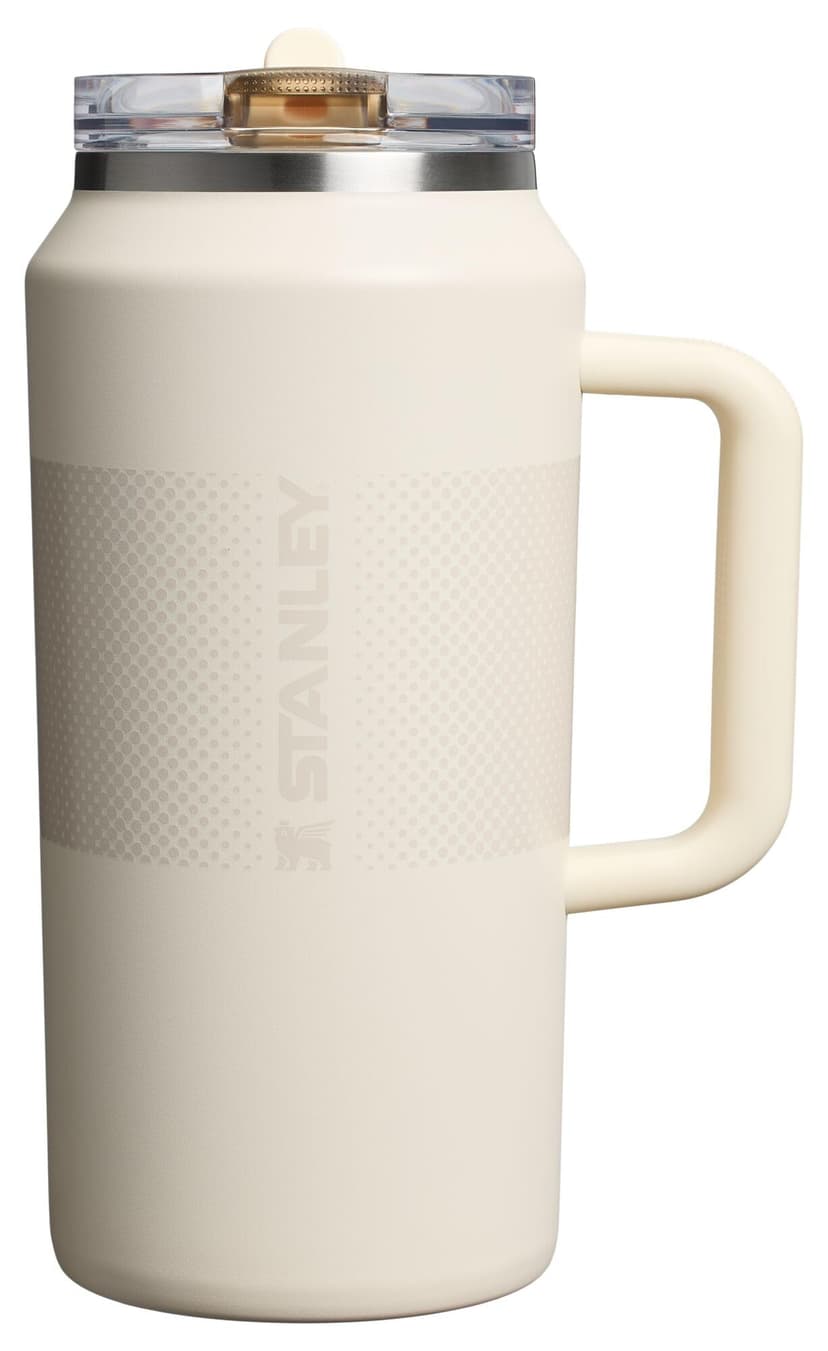 STANLEY Quencher ProTour Flipstraw Tumbler, 64 oz, Cream Fade | Built-In Straw & Handle | Large Capacity for Travel & Sports | Leakproof Insulated Stainless Steel Cup | BPA-Free