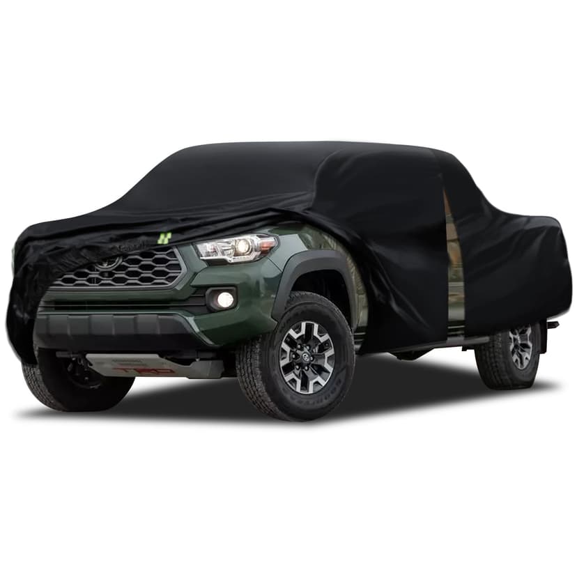 Truck Cover Waterproof All Weather, Size T1 Fit Truck Length Up to 220 inch | See Size Chart Pickup Cover Fit for Toyota Tacoma, Ford Ranger, Chevrolet Colorado, Nissan Frontier, Silver