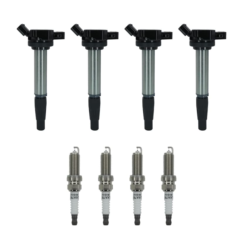 Marsram Ignition Coil Pack UF596 & Double Iridium Spark Plug 4912 for 2009 2010 2011 Toyota Corolla Matrix Prius 2012 2013 2014 2015 2017 Lexus Scion IM XD Pontiac Vibe 1.8L L4 UF619 90919-02258