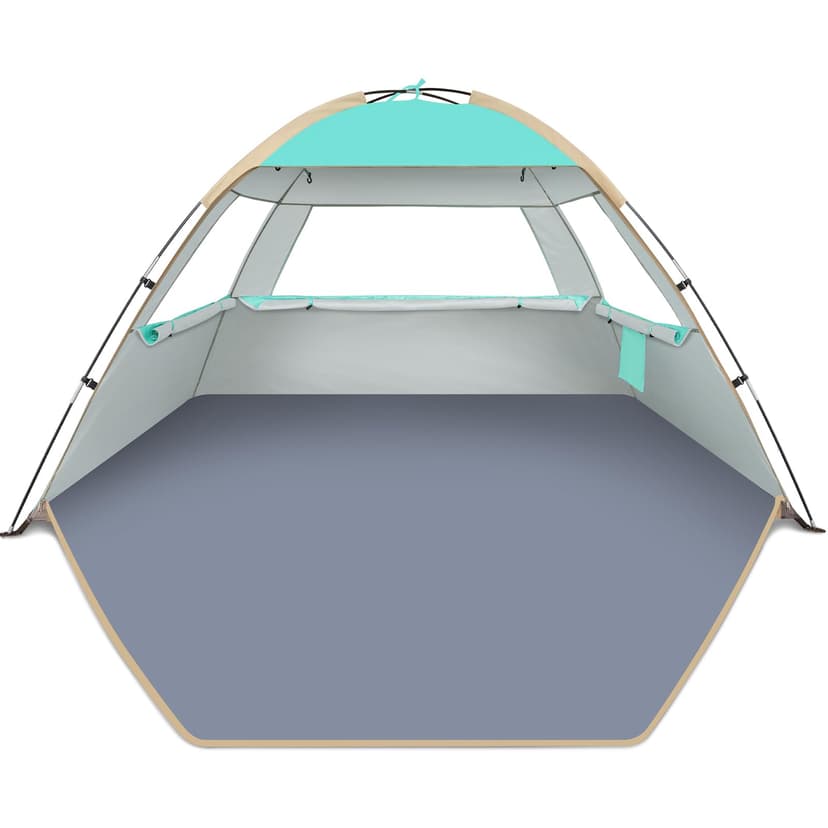 Gorich Beach Tent Sun Shelter for 3/4/6/8/10 Person with UPF 50+ UV Protection, Lightweight & Easy Setup Beach Shade Canopy, Portable Beach Shade Tent Beach Cabana