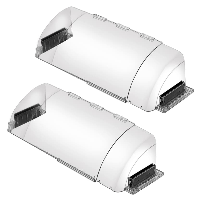 2 Pack Air Vent Deflector, Adjustable Magnetic Heat Deflector for Vents | 8.5"–15" Adjustable,Magnetic Installation,Fits Floor,Wall & Ceiling Vents,Energy-Saving Design,Adjustable Airflow Control
