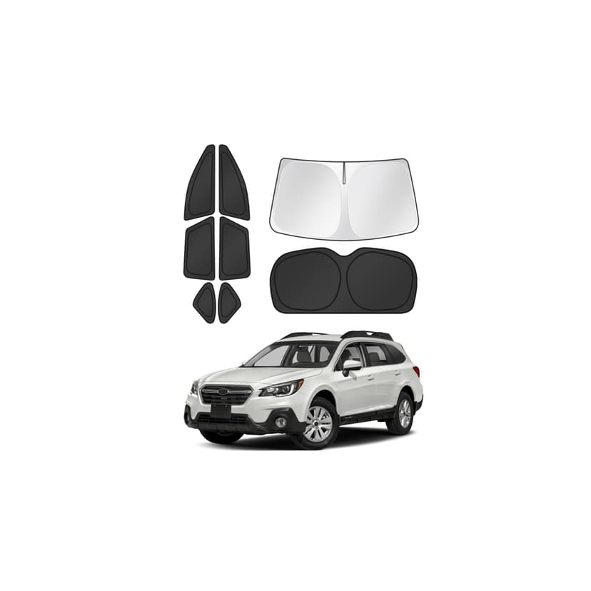 Canvcle Window Shades for 2015-2019 Subaru Outback Accessories Windshield Sun Shade Side Rear Window Covers Sunshade Sun Visor Shield Privacy Protection for Camping Keep Vehicle Cool Black 8PCS