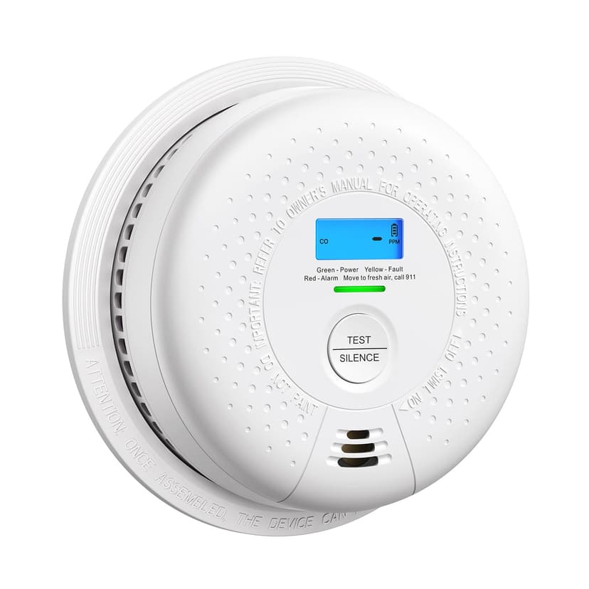 X-Sense Smoke Detector and Carbon Monoxide Detector, SC01, 1-Pack | 10-Year Sealed Battery (Not Hardwired), Real-Time CO and Battery LCD Display, UL 217 & UL 2034 Certified