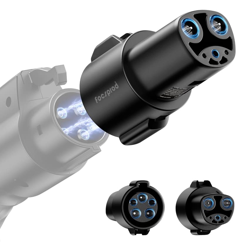 FOCSPROD J1772 to Tesla Charger Adapter, Max 80A 250V Fast Charging J1772 to NACS Adapter for Tesla Model 3/Y/X/S/Cybertruck Charging Adapter, Compatible with J1772 EV Charge to Tesla Adapter -UL 2252