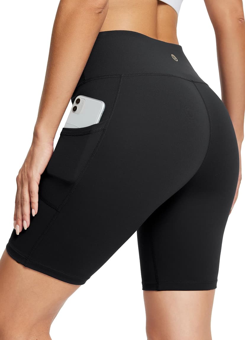 baleaf Women's High Waist Biker Shorts with 3 Pockets