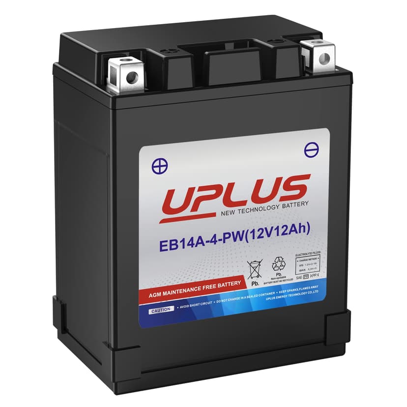 ATV Battery YB14A-A2, YTX14AH-BS UPLUS EB14A-4-PW Scooter Snowmobile UTV Motorcycle Battery Maintenance Free - Sealed AGM Powersports Batteries Compatible with Yamaha Honda Suzuki Kawasaki