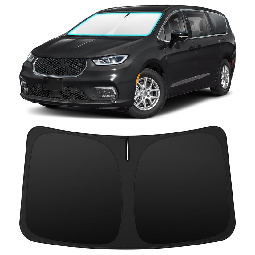 INSAUTO Custom Fit Windshield Sun Shade Accessories for Chrysler Pacifica 2017-2026, Foldable Front Window Sunshade, UV & Heat Reflector, Keeps Interior Cool, Includes Storage Bag