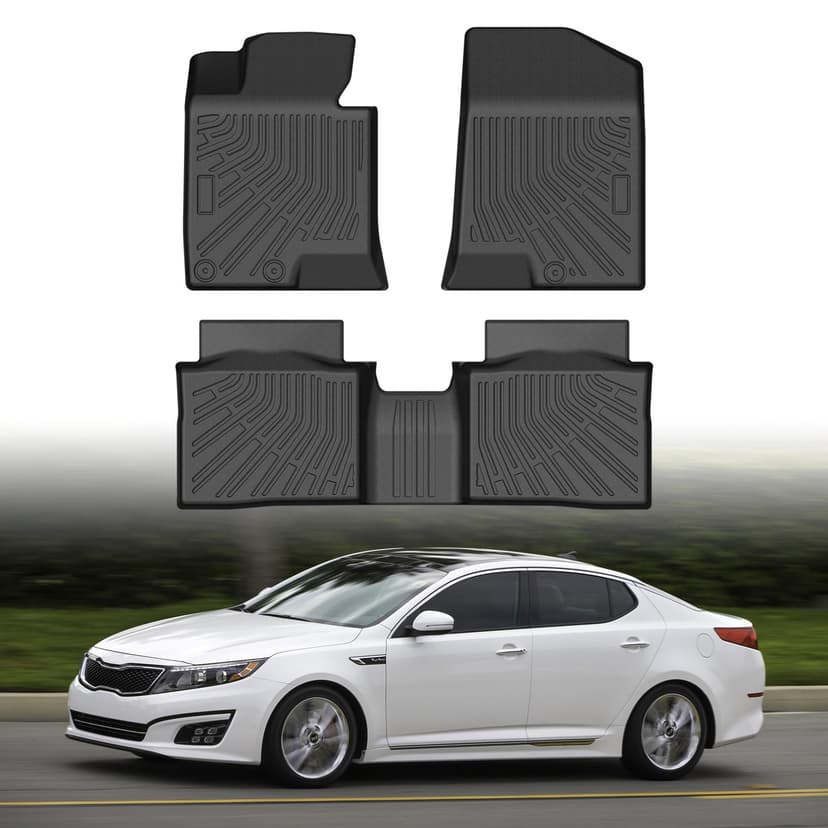 Cartist Floor Mats for Kia Optima 2011-2015, All Weather Floor Liners for Optima Accessories, Heavy Duty TPE Car Mats, Car Accessories