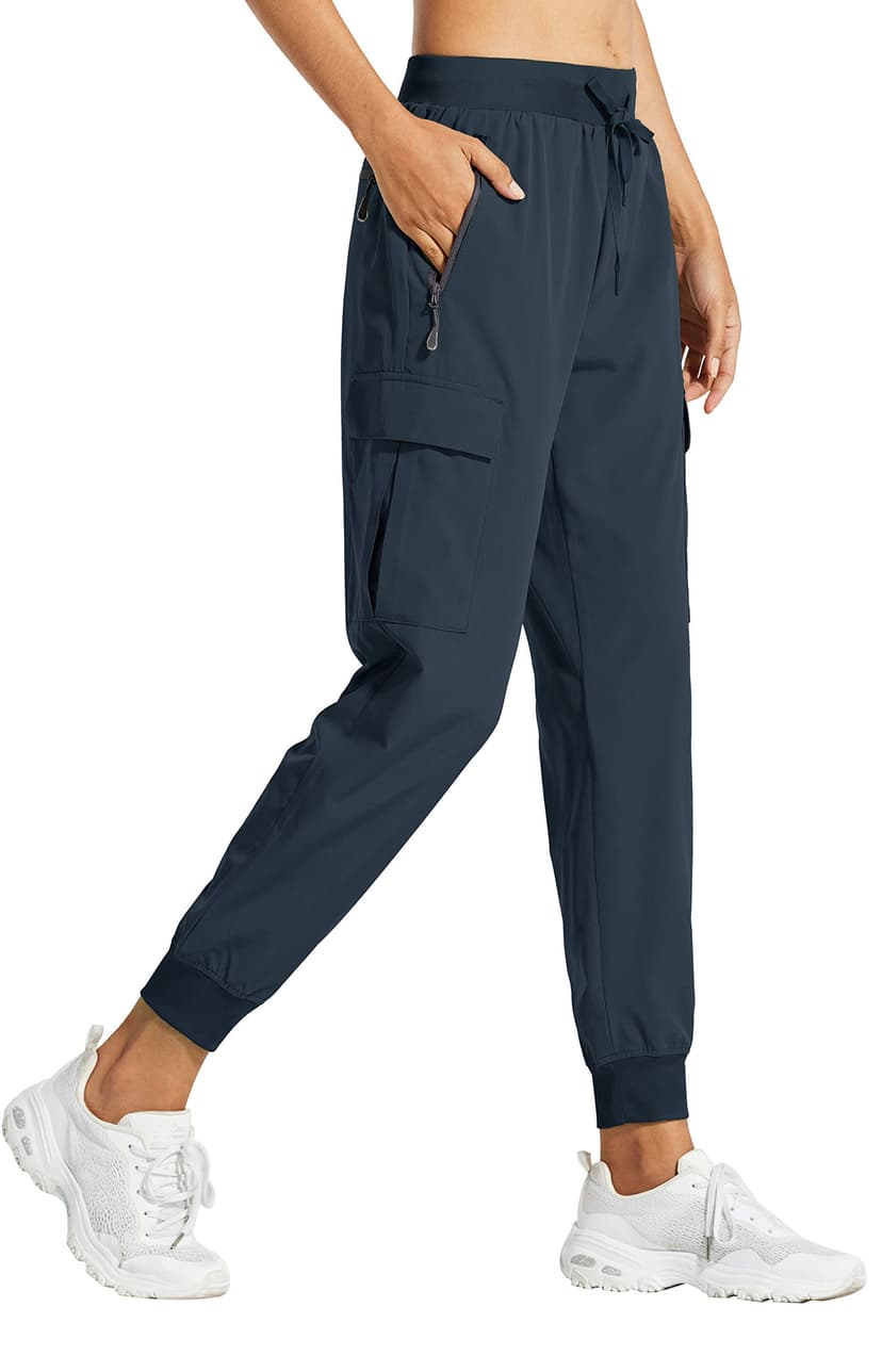 Libin Women's Hiking Cargo Pants Quick Dry Joggers Petitle/Regular/Tall | Lightweight, UPF 50+, Water Resistant, Zipper Pockets for Athletic Running Travel Lounge Casual Outdoor Golf Safari Clothes