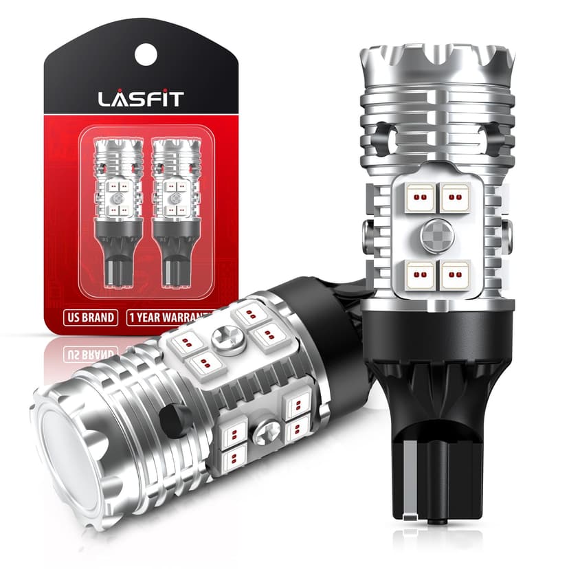 LASFIT 921 LED Bulb Red Third Brake Light Fit for 2019-2026 Ram 1500, Canbus Ready 912 T15 Center High Mount Stop Light 3rd Brake Replacement Anti Hyper Flash, 2pcs