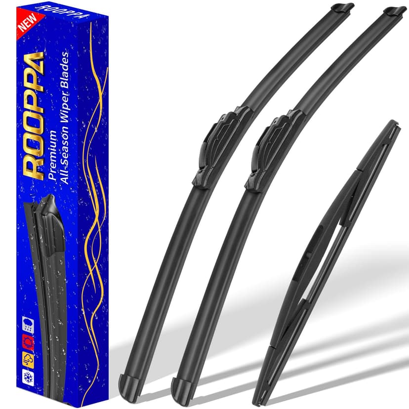 3 wipers Replacement for 2005-2015 Nissan Armada/2004-2010 Infiniti QX56/2011-2014 Acura TSX, Windshield Wiper Blades Original Equipment Replacement - 24"/22"/12" (Set of 3) U/J HOOK