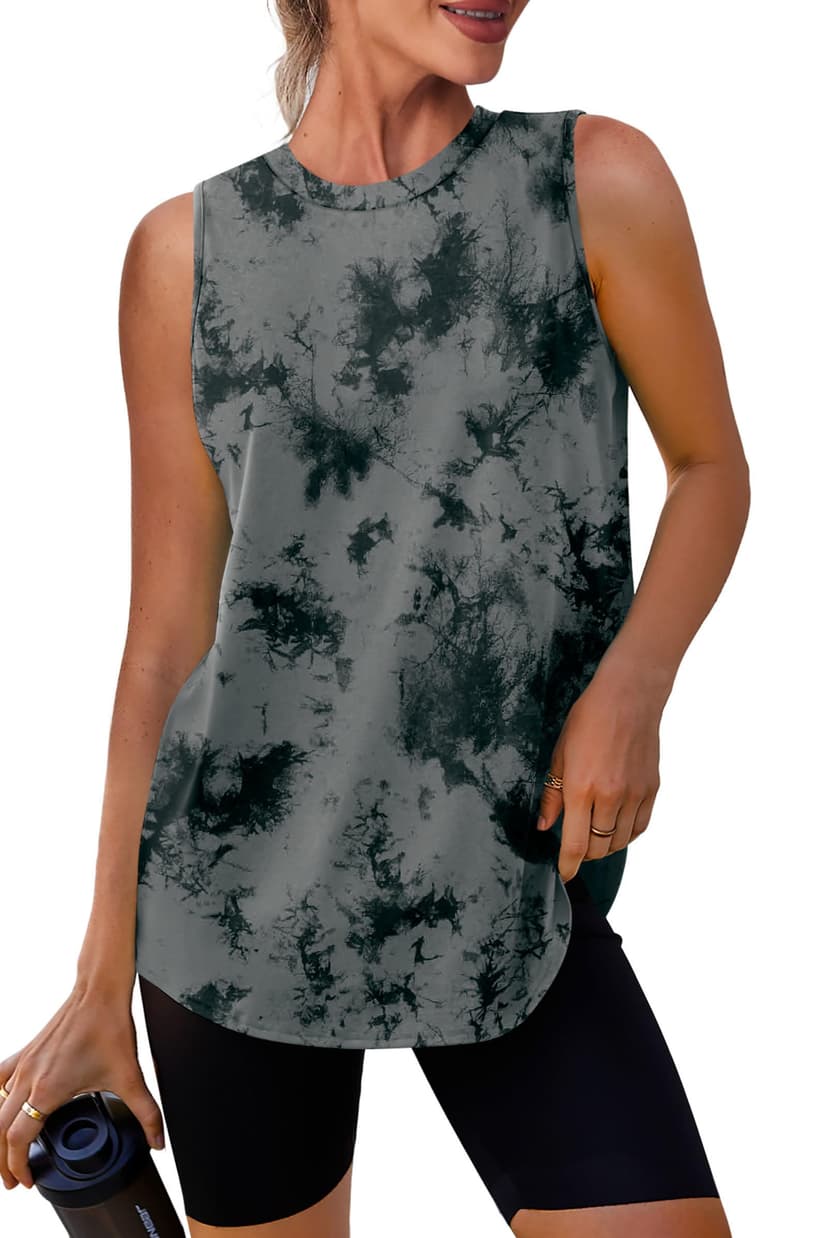 Womens Workout Tank Tops Lightweight Sleeveless Shirts for Women Loose Fit Tops for Athletic Running Tennis Yoga