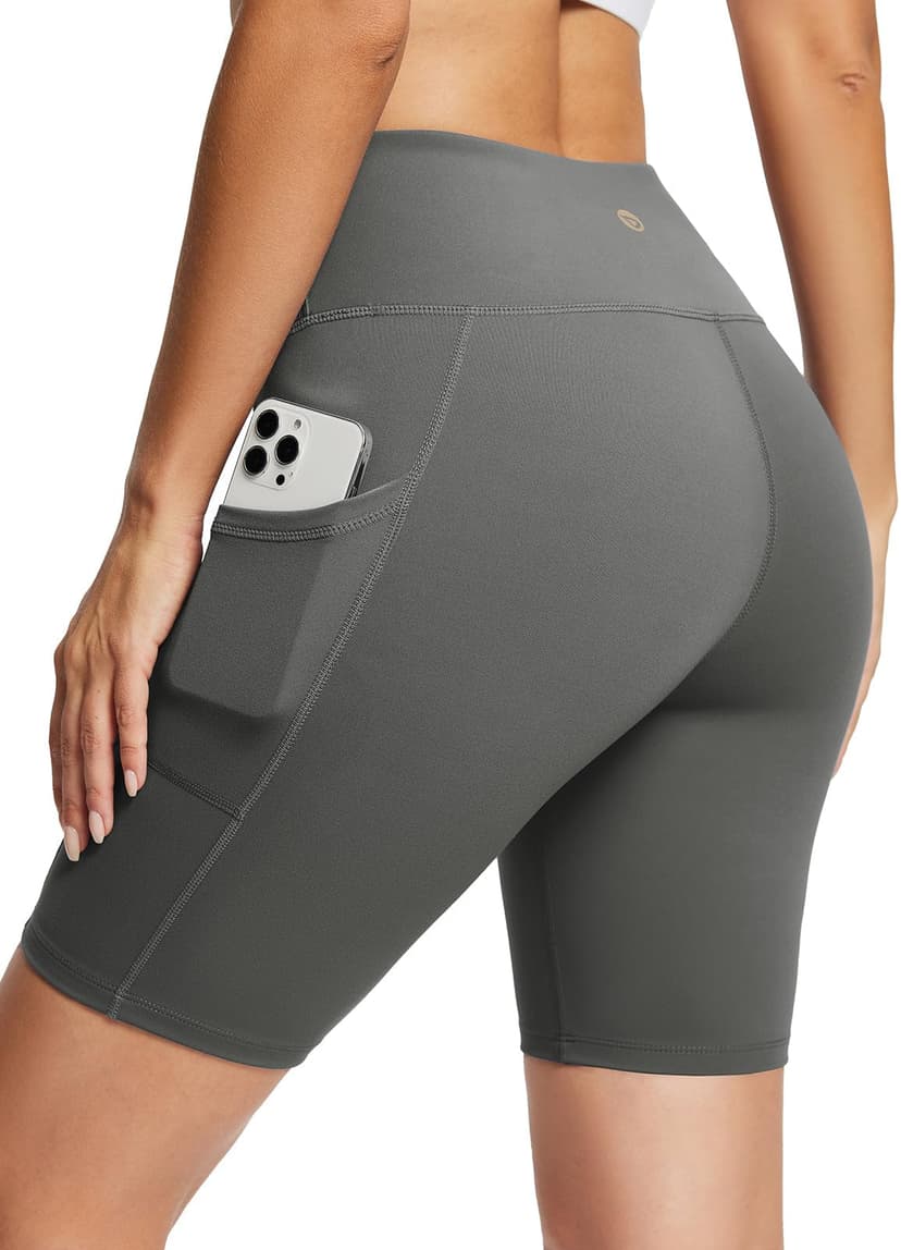 baleaf Women's 8"/ 5"/ 3" Biker Shorts High Waist Yoga Workout Gym Running Volleyball Spandex Shorts with Pockets