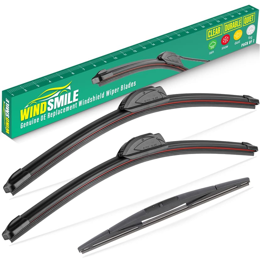 WINDSMILE Windshield Wiper Blades Replacement for Honda Pilot 2016-2022 | 26"+24" Front & 14" Rear 3-Piece Set, Streak-Free & Quiet Wiping, Premium OEM Quality, All-Season Performance, Easy Install