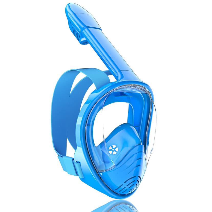 QingSong Kids Snorkel Mask Full Face, Snorkeling Set with Camera Mount, Foldable 180 Degree Panoramic View Snorkeling Gear Anti-Fog Anti-Leak