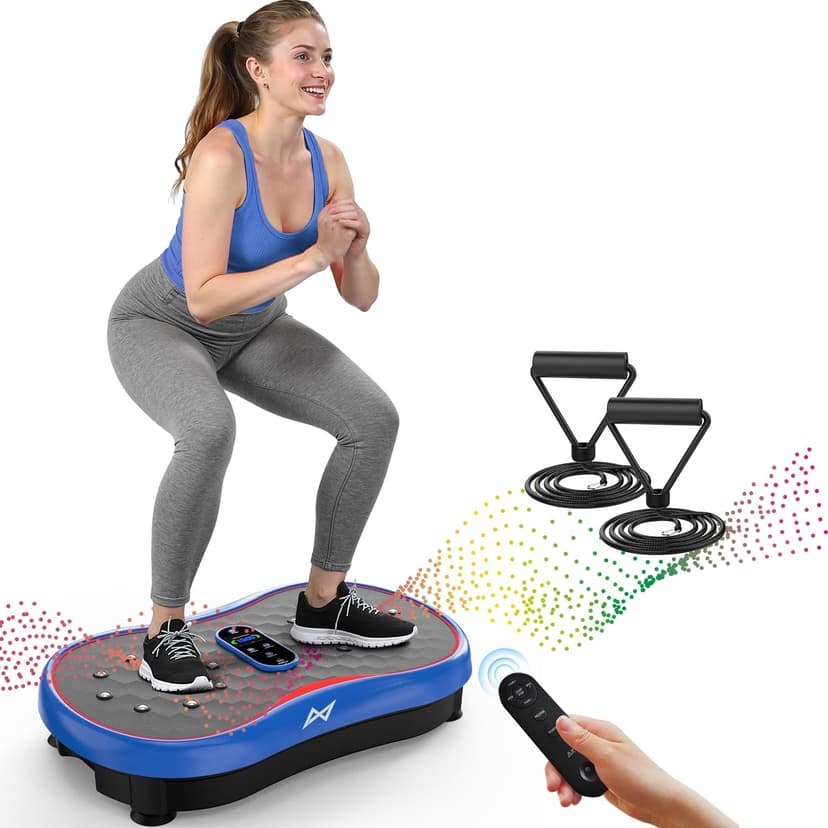 AXV Vibration Plate Fitness Platform Exercise Machine Vibrating Shaking Full Body Shaker Workout Vibrate Stand Shake Board Sport for Weight Loss Fat Burner for Gym Home Office