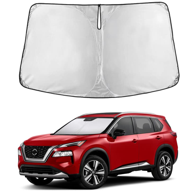 EcoNour Windshield Sunshade Compatible for Nissan Rogue 2021-2024 2025 2026 | (Not for Rogue Sport) Sun Visor for Front Windshield & Window Sun Shade Cover, UV Heat Protector, Car Accessories
