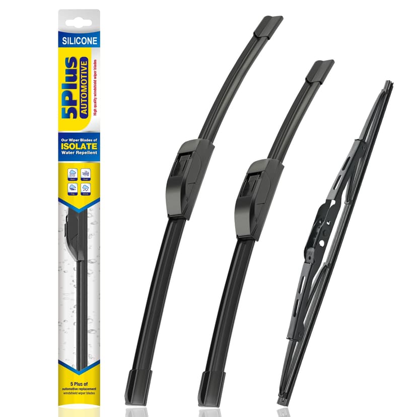 5 PLUS® Silicone Windshield Wipers Replacement for 2012-2016 HONDA CR-V CRV Wiper Blades(Set of 3),Automotive Replacement Windshield Wiper Blades For My Car-26"/16"/13"