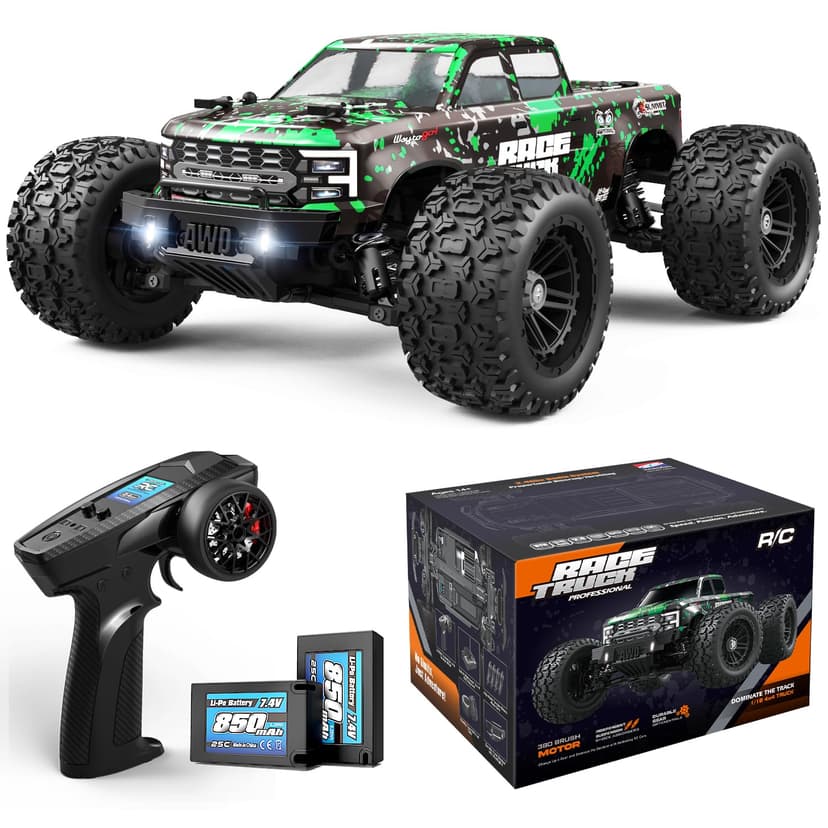 HAIBOXING 18859E 1:18 Scale RC Truck, 4X4 Off-Road Truck High Speed 36km/h | Hobby RTR 2.4GHz Remote Control Car Water-Resistant Electronics Two Li-Po Batteries Extended Playtime RC Cars for Kids&Adul