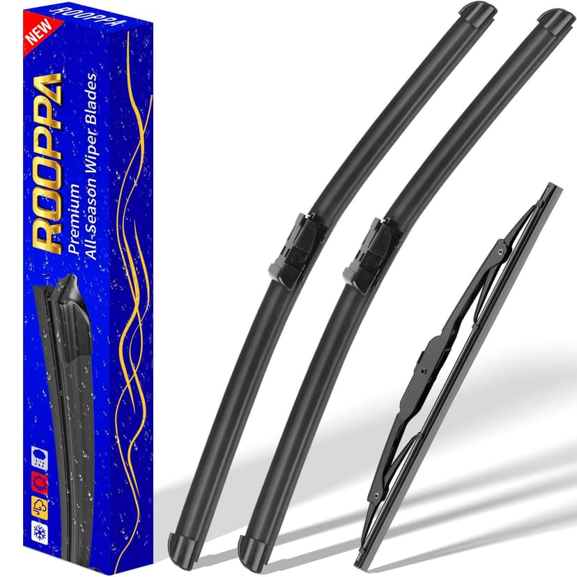 3 Wipers Fits GMC Terrain 2011-2017 Chevy Equinox 2011-2017 Wiper Blades | 24"/17" Front + 13" Rear,Top Lock Adapter,OEM Replacement,All-Season Durability,Quiet,Streak-Free & Easy Install.
