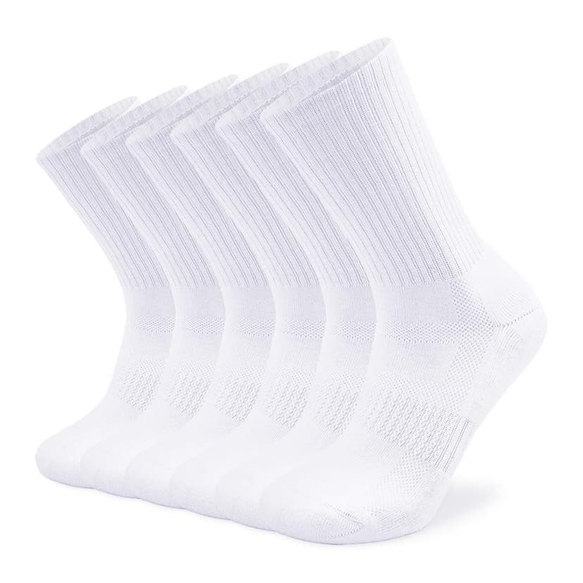 SOX TOWN Unisex Cushioned Crew Training Athletic Socks Men & Women with Combed Cotton Moisture Wicking Breathable Performance