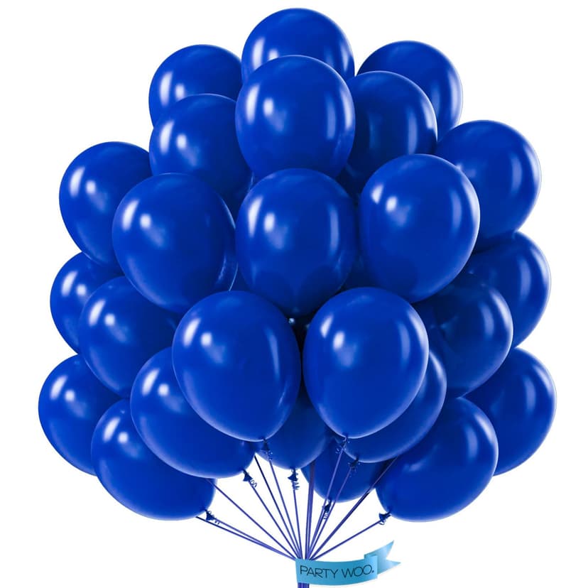 PartyWoo Royal Blue Balloons 50pcs Dark Blue Latex Helium Balloons 12 Inch | Birthday Gender Reveal Wedding Anniversary Baby Shower Graduation Bachelorette Party Decorations Blue-Y59