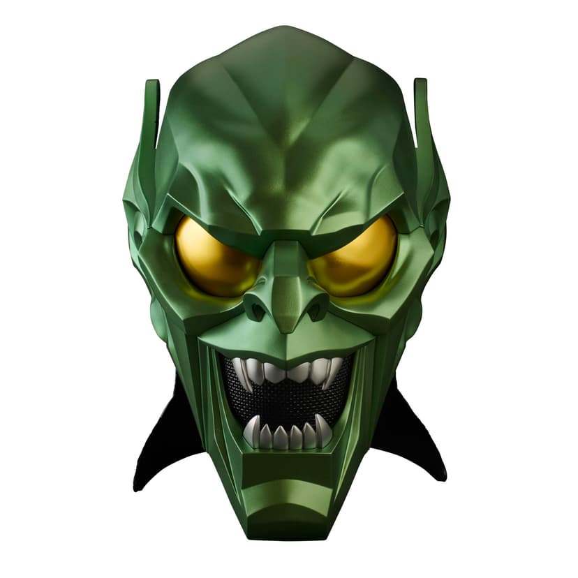 Marvel Legends Series Green Goblin Premium Roleplay Helmet, Spider-Man: No Way Home Adult Collectible Roleplay Gear | Marvel Legends Gear Life Size Prop Replica - Green Goblin Helmet