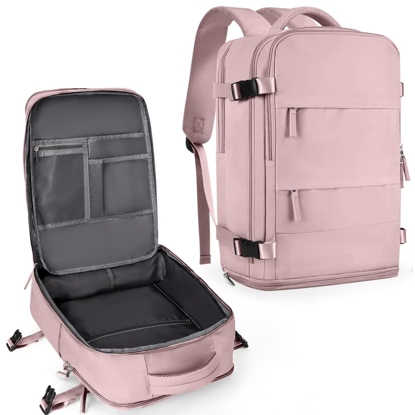 coowoz Travel Backpack For Women Men,Carry On Backpack,Hiking Backpack Waterproof Outdoor Sports Rucksack Casual Daypack travel essentials(Pink Purple)