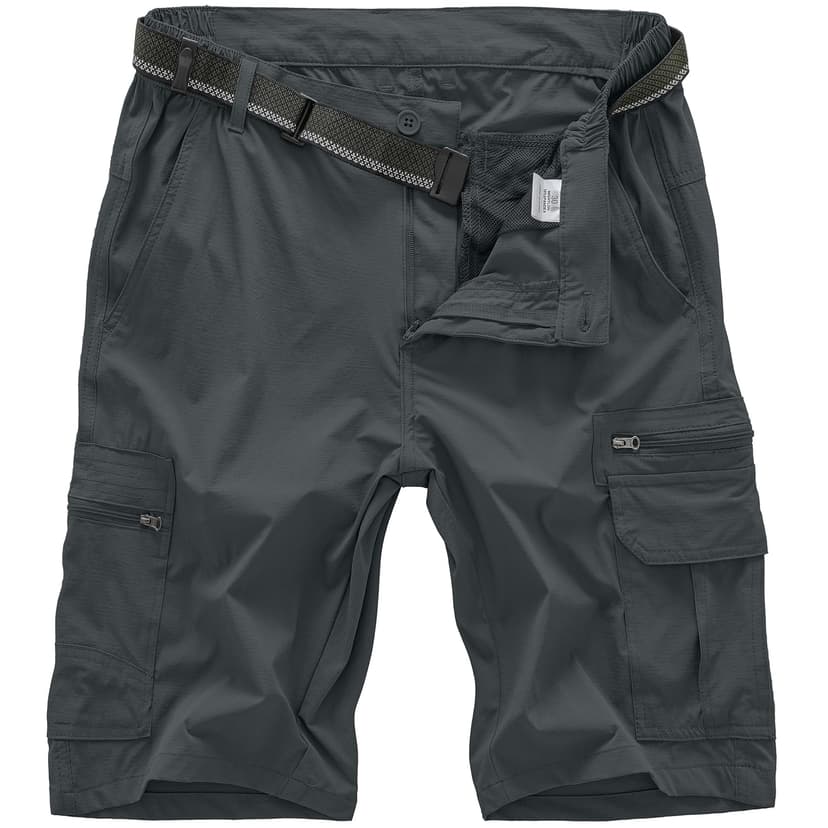 Jessie Kidden Mens Outdoor Casual Expandable Waist Lightweight Water Resistant Quick Dry Fishing Hiking Shorts