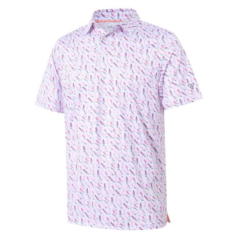 Golf Shirts for Men Dry Fit Short Sleeve Print Performance Moisture Wicking Polo Shirt