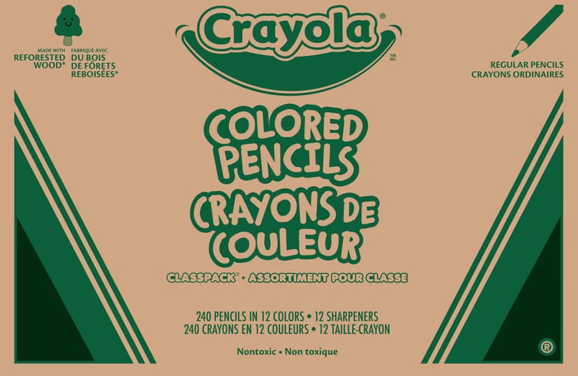 Crayola Colored Pencils Classpack (240ct), Teacher Must Haves, Classroom Essentials, Bulk Colored Pencils for Kids, 12 Colors, Back to for School Coloring Supplies | Teacher Must Haves, Classroom Esse