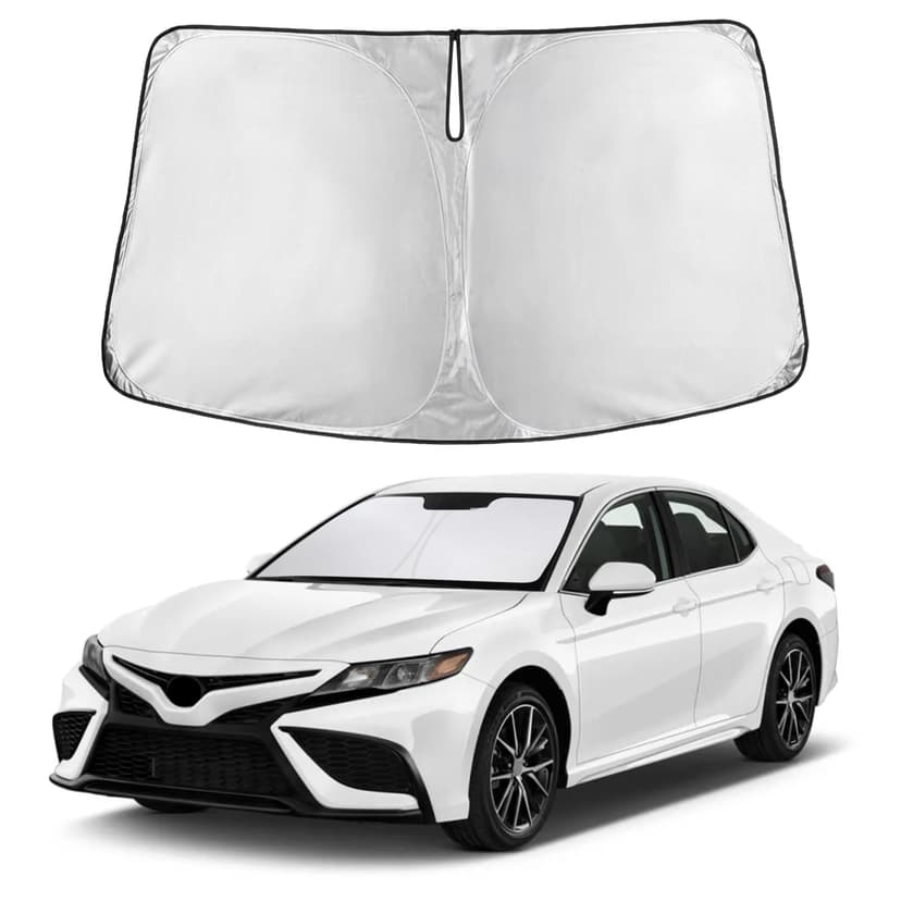 Autovir Windshield Sun Shade Fit for 2018-2022 2023 2024 Toyota Camry Sunshade, Front Car Window Shades Sun Visor, Blocks UV Rays & Heat, Car Accessories