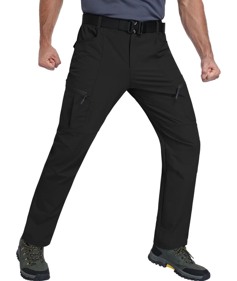 Zoofly Mens Hiking Pants Lightweight Nylon Stretch Cargo Work Pants for Men Waterproof with Pockets