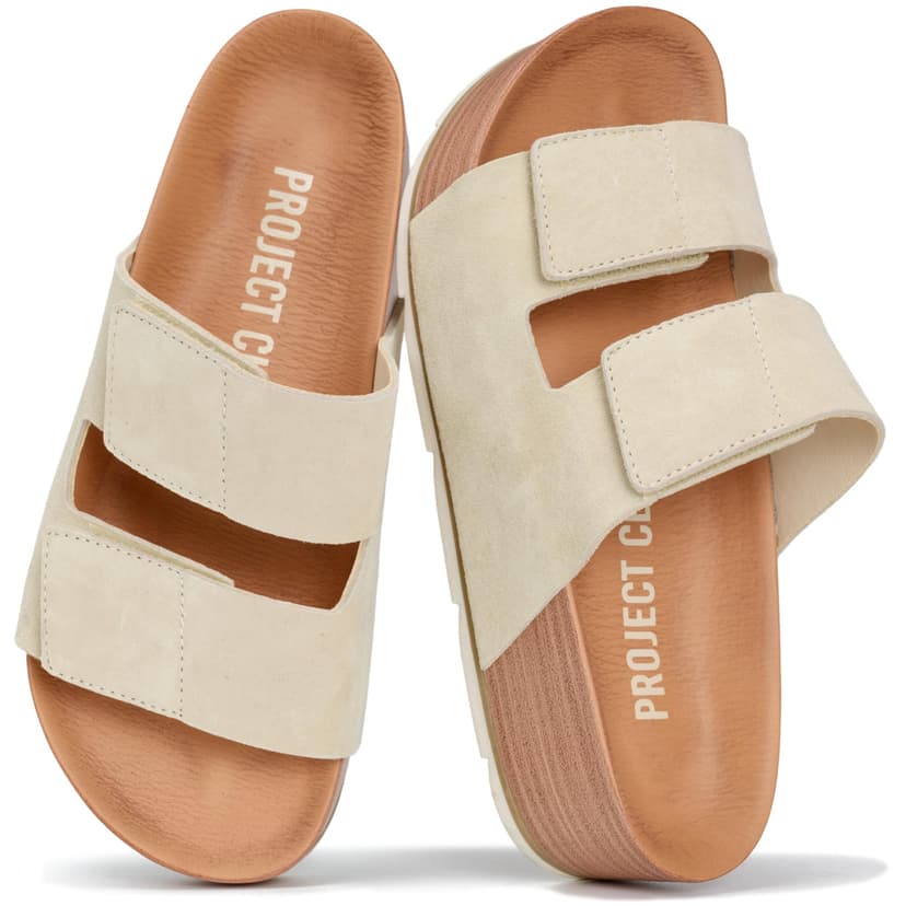 Project Cloud 100% Genuine Leather Platform Sandals Women Footwear-Beach Essentials Summer Wedges with Plush and Soft Insole-Non Slip & Lightweight Wedge Sandals For Women 2026