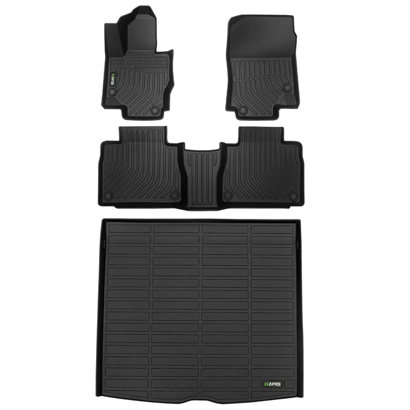 HAFIDI® Floor Mats & Cargo Liner Set Fit for 2020-2026 Mercedes Benz GLE 350/GLE 450 (Not Coupe & 7 Seats) All Weather Protection TPE Anti-Slip Car Full Set Floor Liners Custom Accessories - Black