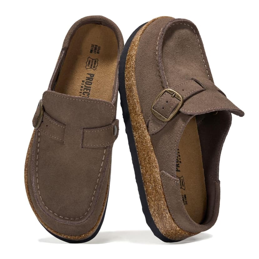 100% Genuine Leather Moccasin Style Clogs for Women - Fall Shoes for Women | Memory Foam Insole for Comfortability; Non-Slip and Durable Womens Clogs; Lightweight and Water-Resistant Mules for Women