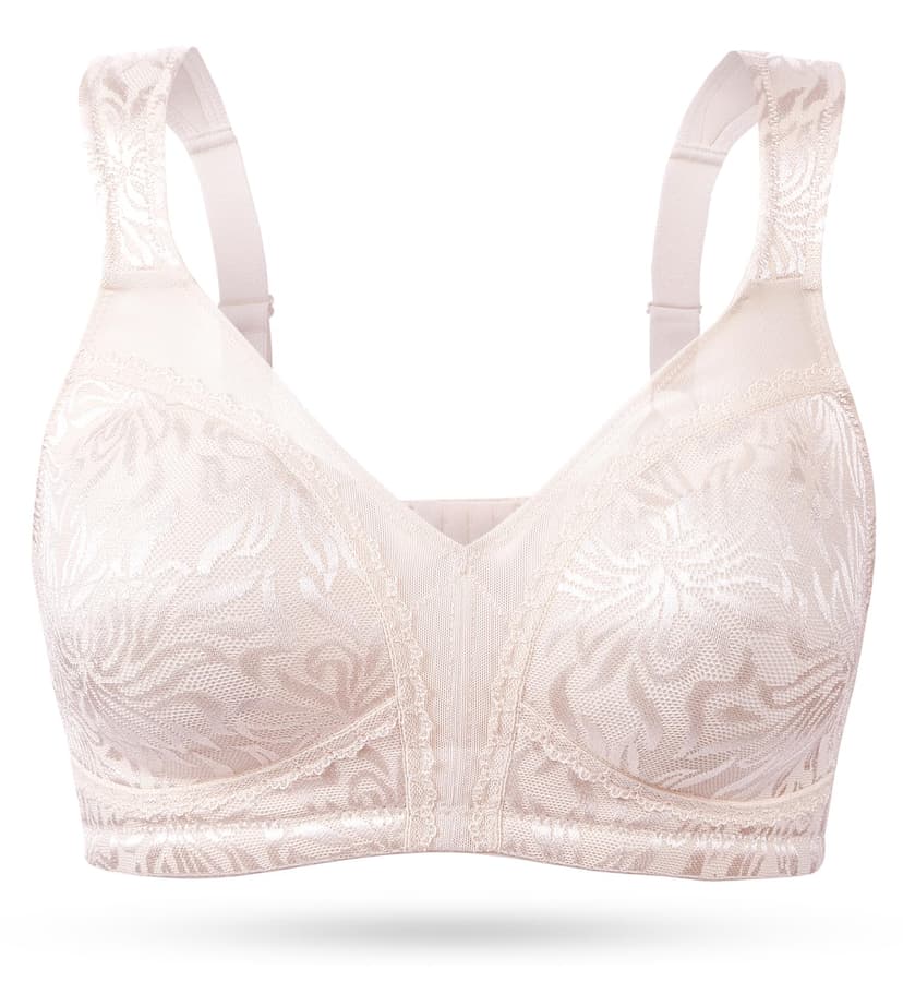 Wingslove Women's Full Coverage Non Padded Comfort Minimizer Wire-Free Bra Plus Size