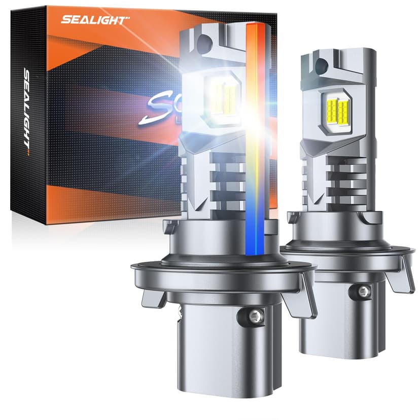 SEALIGHT H13/9008 Bulb, 90,000LM 1500% Super Brighter,6500K Cool White H13/9008 LED Bulbs or Fog,3 Min Plug and Play Lights Combo, Pack of 2