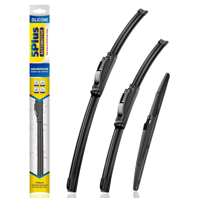 5 PLUS Silicone Windshield Wipers Fits Chevy Equinox 2022-2024 (3 PACK) | 24"+18"+12",Long-Lasting Silicone Wiper Blades,All-Weather Durability,Streak-Free Wiping,Clear Visibility in Harsh Weather