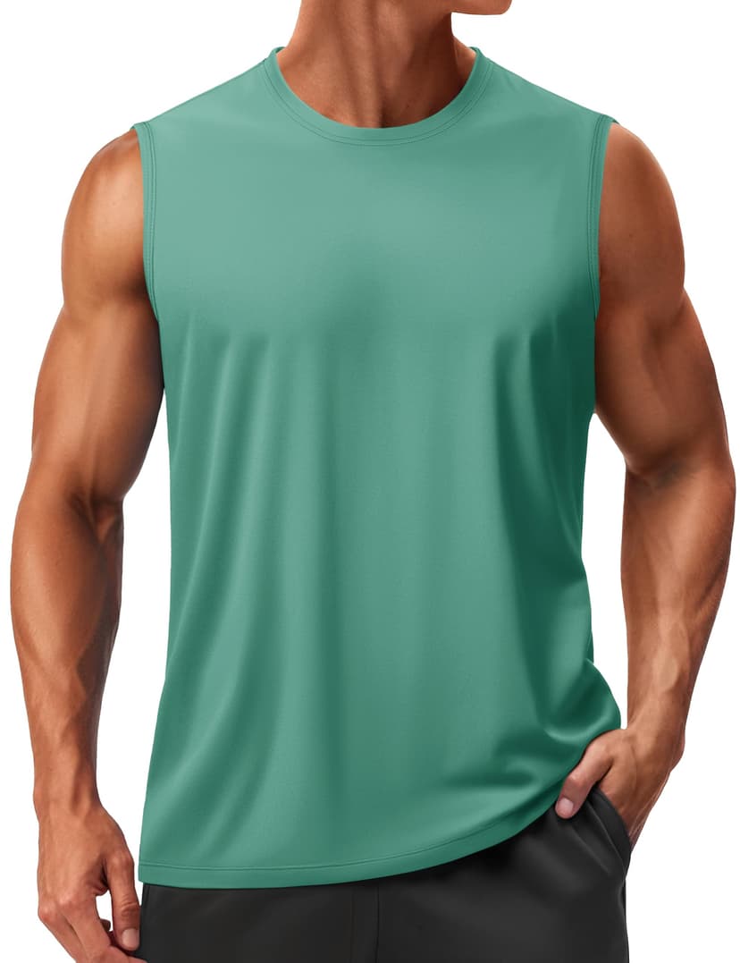 TACVASEN Men's Sleeveless Shirts Quick Dry Tank Tops for Men Sun Protection UPF 50+ Athletic Gym Workout Muscle Shirts