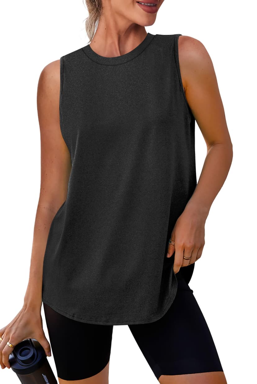 Womens Workout Tank Tops Lightweight Sleeveless Shirts for Women Loose Fit Tops for Athletic Running Tennis Yoga