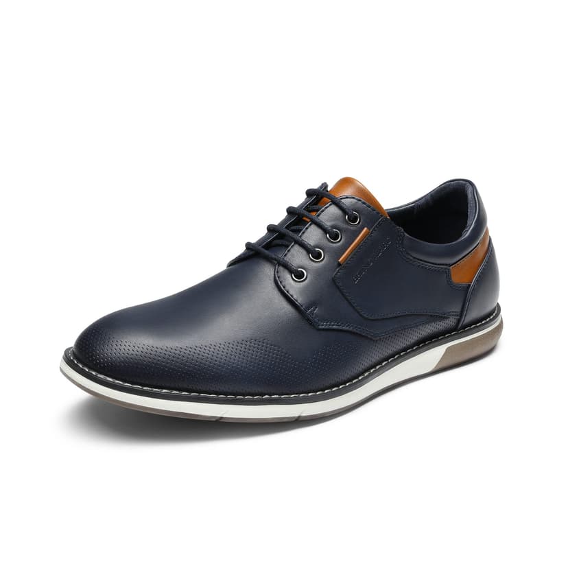 Bruno Marc Men's Dress Oxfords Casual Derby Sneakers | Breathable Perforated Synthetic Leather, Cushioned Insole, Shock-absorbent Outfit, Fit Boardrooms Bars Daily Wear & Events